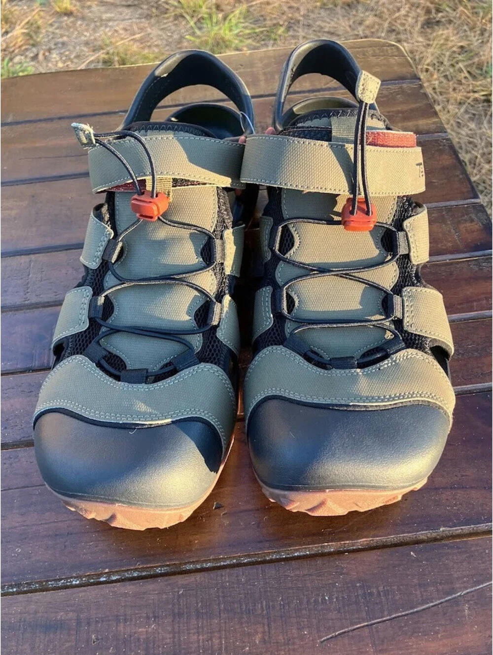 TEVA Men's Flintwood Water Shoe Sandal Olive Green Closed Toe 1118941 Sz 13 $70